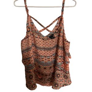 Torrid Orange and Black Patterned Camisole